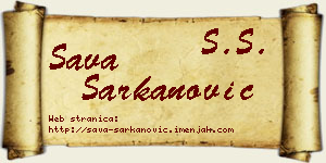 Sava Šarkanović vizit kartica